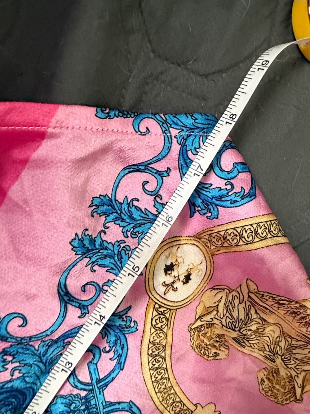 Aakana Pink, Blue & Gold Baroque Print Scarf dress - Picture 6 of 6